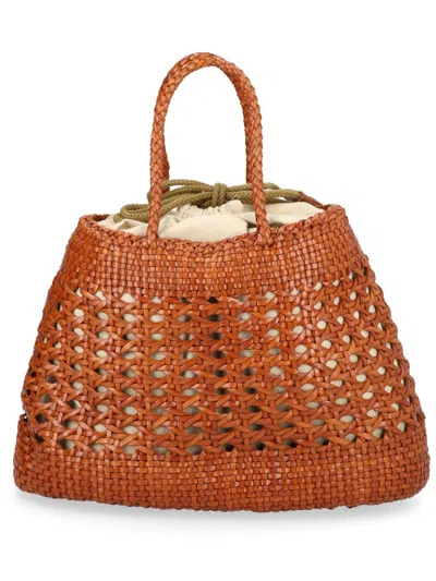Dragon Diffusion Santa Cano Tan Woven Shoulder Bag