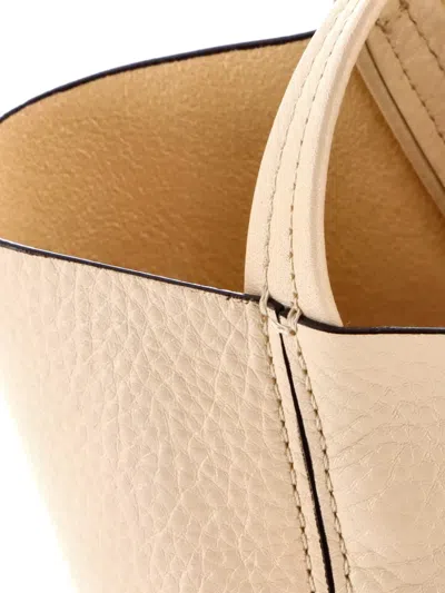 Pre-owned Chloé Spin Leather Medium Tote Bag In Neutral