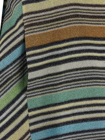 Missoni Multicolour Crew Neck Stripes T-shirt In Multi
