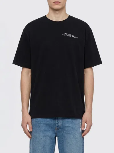 Off-white Off White Minimally Styled Short Sleeve T-shirt For Men In Black