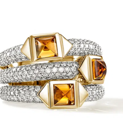 John Hardy Artisan Series Icon Stud Ring In Multi