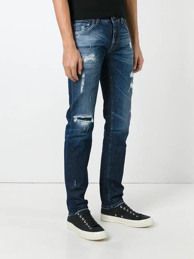 Shop Dolce & Gabbana Distressed Jeans In S9001