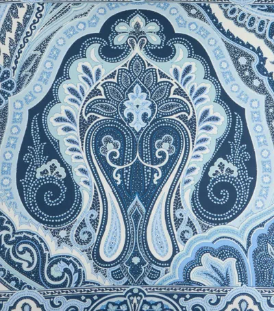 Etro Hoa Cushion With Passementerie In Blue