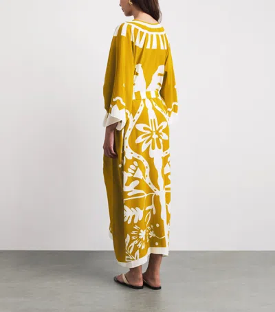 Eres Silk Printed Holi Kaftan In Multi