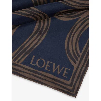 Loewe Printed Silk Scarf In Multi