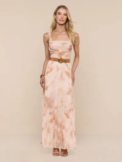 L'agence Rasha Shirred Tank In Frappe Multi Tie Dye