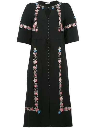 Vilshenko Cut-out Detail Buttoned Dress In Black