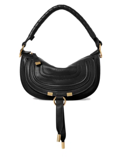 Chloé Mini Marcie Shoulder Bag In Soft Leather In Red