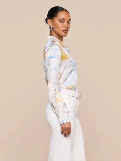 L'agence Tyler Silk Blouse In Multi