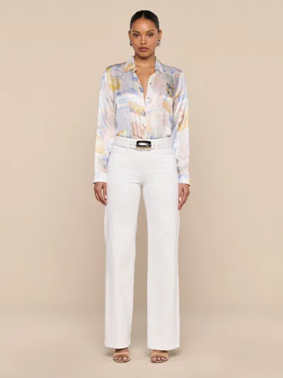 L'agence Tyler Silk Blouse In Multi