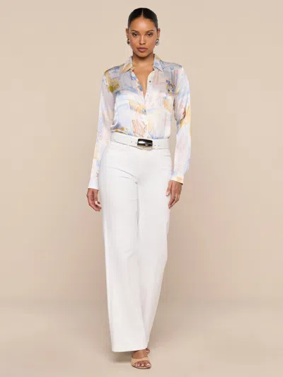 L'agence Tyler Silk Blouse In Multi