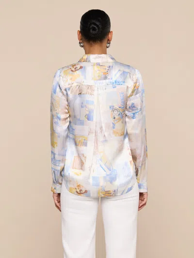 L'agence Tyler Silk Blouse In Multi