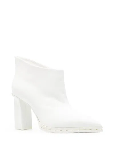 Rayla K Point-toe Leather Boots In White