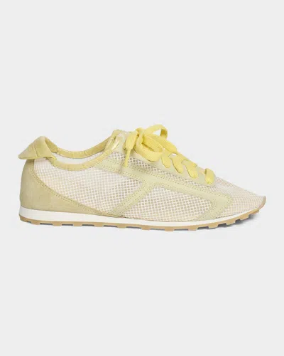 Jacquemus Low Top Sneakers Suede Mesh Rubber Sole In Animal Print