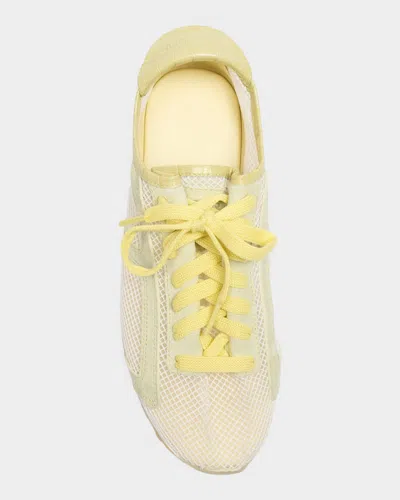 Jacquemus Low Top Sneakers Suede Mesh Rubber Sole In Animal Print