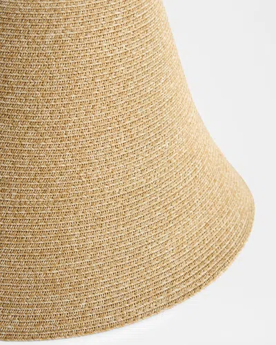 Totême Sun Hat Wide Brim Straw Design Lightweight In Brown