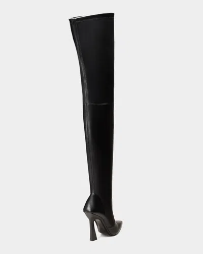 Stuart Weitzman 100mm Ultravinnie Stretch Leather Over-the-knee Boots In Black