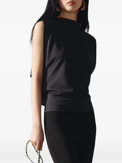 Jacquemus Marcel Open-back Blouse In Black