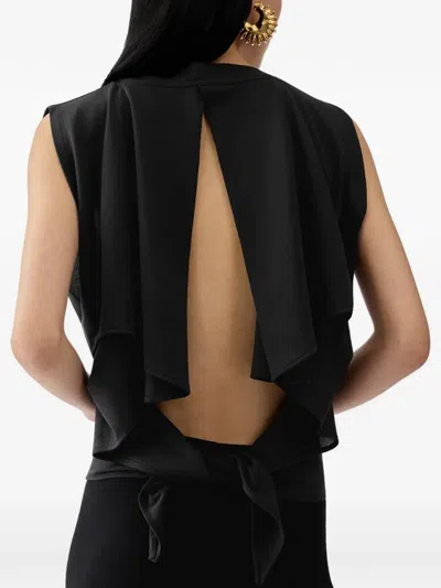 Jacquemus Marcel Open-back Blouse In Black