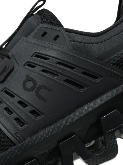 On Running Black Polyester Rubber Cloudswift Amp 1 Sneakers In Black