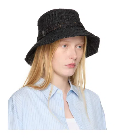 Rag & Bone Lela Rollable Hat In Black