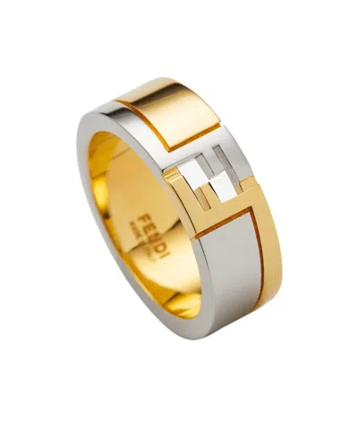 Fendi Ff Cube Ring In Green