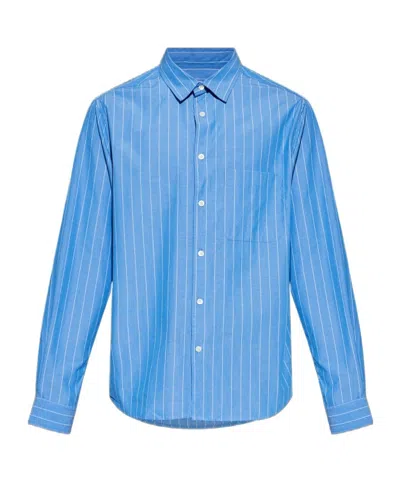 Samsoe & Samsoe Striped-pattern Shirt In Blue