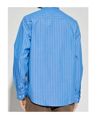 Samsoe & Samsoe Striped-pattern Shirt In Blue
