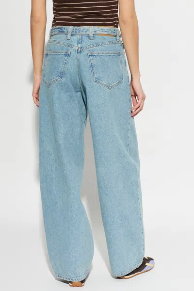Samsoe & Samsoe Saharper Belted Denim Jeans In Blue