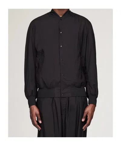 Y-3 Black Collegiate Bomber Jacket In Black