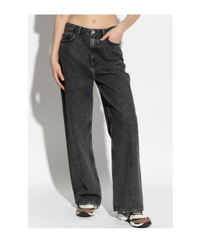 Samsoe & Samsoe Studded Denim Jeans In Black