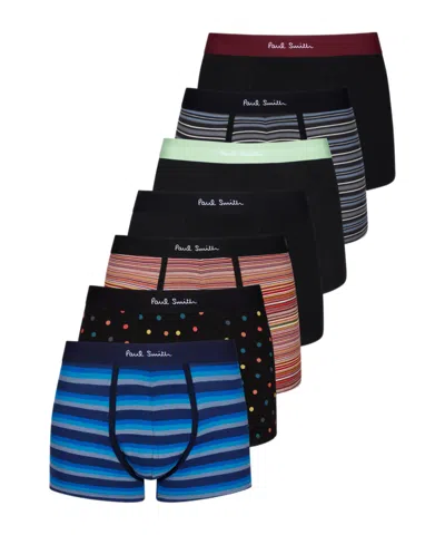 Paul Smith Mixed-pattern Boxer Briefs Seven Pack Multicolour In Black