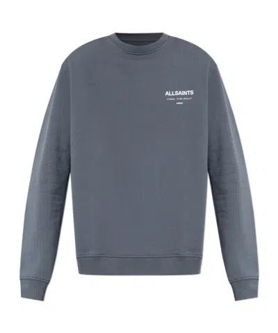 Allsaints Underground Printed Sweatshirt In Gray
