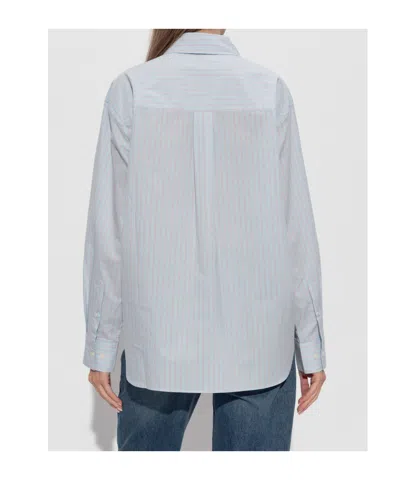 Samsoe & Samsoe Salova Striped-pattern Pocket Shirt In Blue
