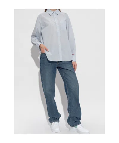 Samsoe & Samsoe Salova Striped-pattern Pocket Shirt In Blue