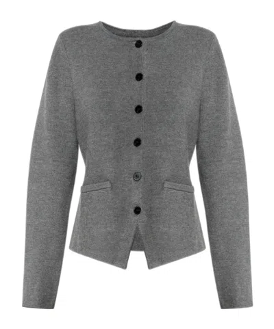 Samsoe & Samsoe Single-breasted Cardigan In Gray