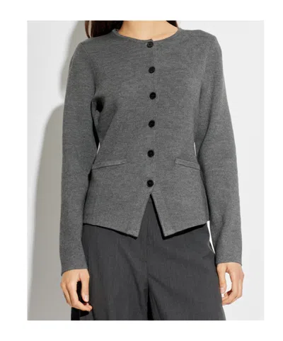 Samsoe & Samsoe Single-breasted Cardigan In Gray