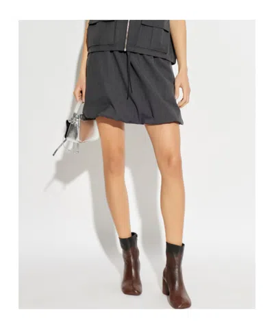 Samsoe & Samsoe Saroko Drawstring Skirt In Gray