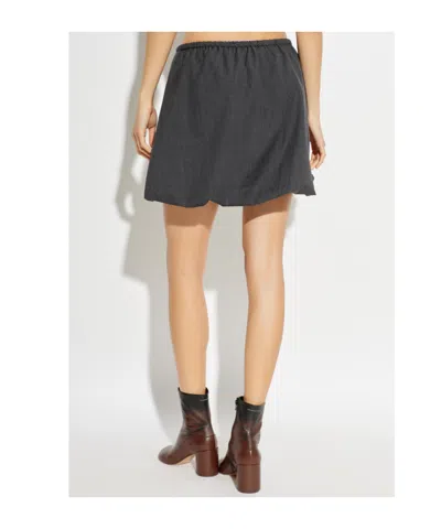 Samsoe & Samsoe Saroko Drawstring Skirt In Gray