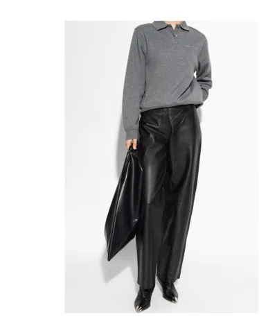 Samsoe & Samsoe Sadory Collared Polo Top In Gray
