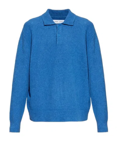 Samsoe & Samsoe Blue Polo Shirt In Blue