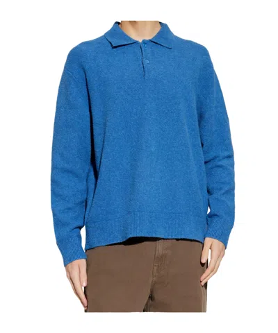 Samsoe & Samsoe Blue Polo Shirt In Blue