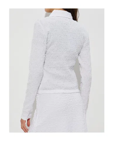 Samsoe & Samsoe Zip Collared Top In White