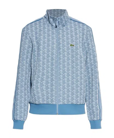 Lacoste Light Blue Paris Jacquard Jacket In Blue