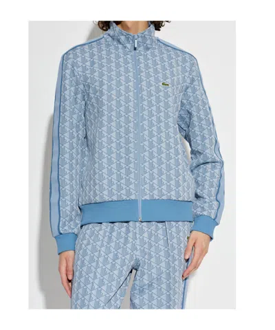 Lacoste Light Blue Paris Jacquard Jacket In Blue