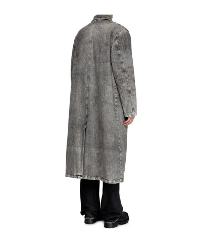 Diesel D-jack-s1 Single-breasted Coat In Brown