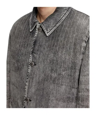 Diesel D-jack-s1 Single-breasted Coat In Brown