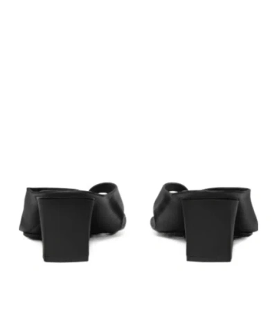Mm6 Maison Margiela Heel Mules Strappy Square Open Toe In Black