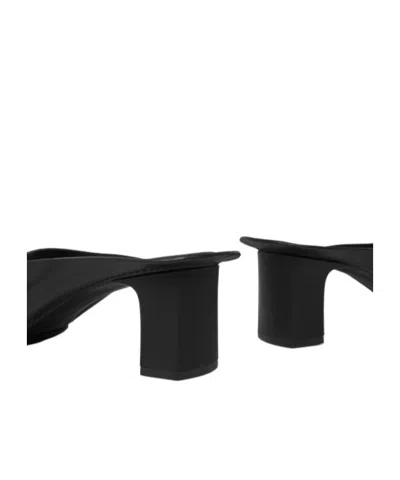 Mm6 Maison Margiela Heel Mules Strappy Square Open Toe In Black