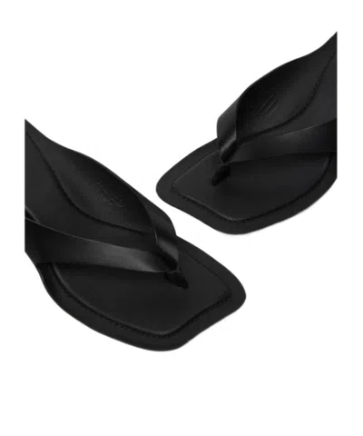 Mm6 Maison Margiela Heel Mules Strappy Square Open Toe In Black